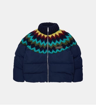 Veste matelassée avec logo imprimé - Dsquared2 - Bleu foncé