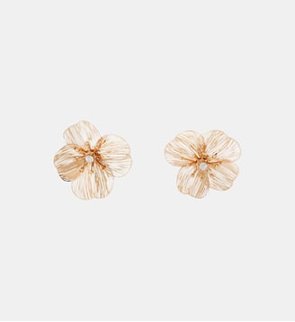 Boucles d'oreilles fleurs en filigrane dorées - Balaboosté - Doré