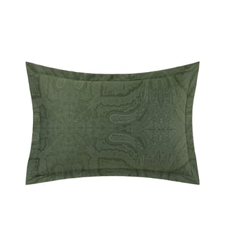 Taie à volant en satin - Ralph Lauren Home - Kaki