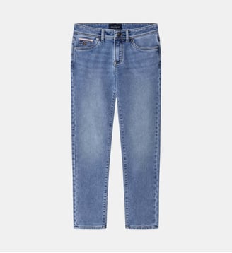 Jean Coupe Regular 5 Poches Délavage Léger - Hackett London - Light blue