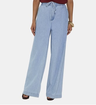 Jean Large Et Cropped En Coton Tino - Maison 123 - Pure bleached