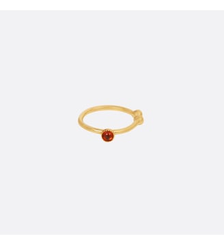 Bague d'oreille dorée rhodochrosite - cab Caroline Najman