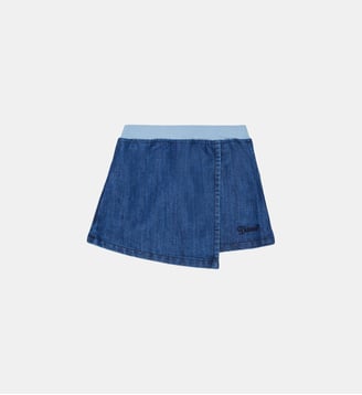 Jupe courte avec logo - Diesel Kids - Denim bleu