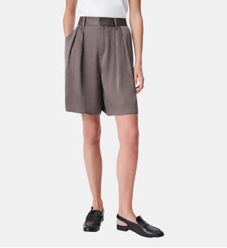 Bermuda de tailleur mix Lyocell® - Ikks - Gris foncé