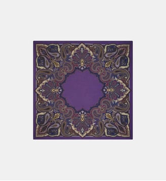 Carré Stan Paisley - Bompard - Cyclamen et ultraviolet