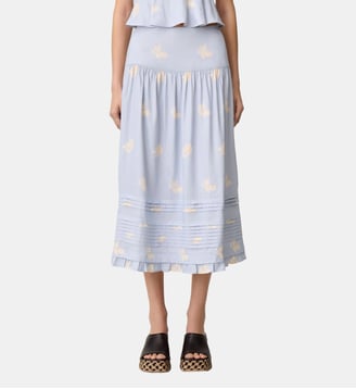 Jupe midi fleurs - Claudie Pierlot - Print clair