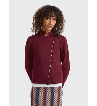 blouson court - Agnès b. - Rouge bordeaux