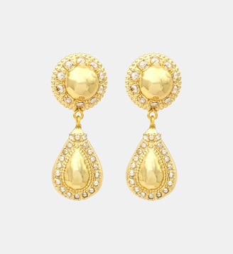 Boucles d'oreilles pendantes clips   - Gloria - Satellite - Doré