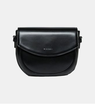 Sac Smile en tissu enduit - Marni - Noir