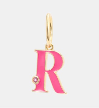 Pendentif lettre R rose - Les Néréides - Rose