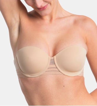 Soutien-gorge bandeau Nufit nude - Maison Lejaby - Beige