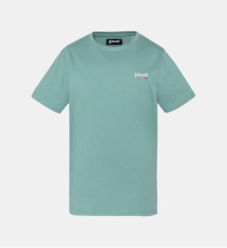 T-shirt noir brodé enfant - Schott - Kaki