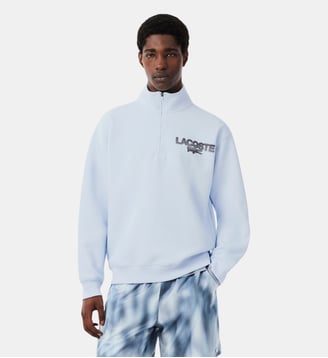 Sweatshirt Piqué marquage graphique - Lacoste - Bleu clair