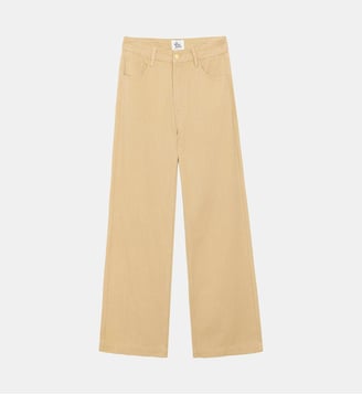 Pantalon large uni PATLANTY - La Petite Etoile - Beige