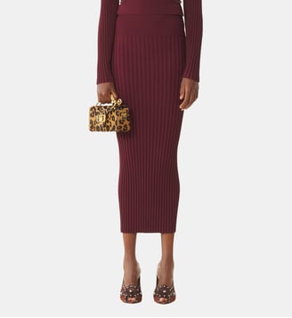 Jupe Midi En Viscose - Lanvin - Rouge