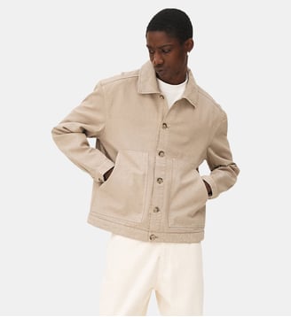 Veste workwear boxy Arizona Indigo - Noyoco - Beige