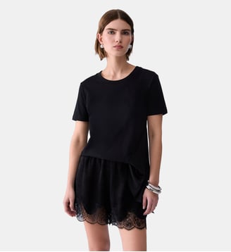 T-shirt bimatière - Liu Jo - Noir