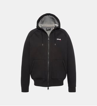 Sweatshirt zippé à capuche en Triplux - Schott - Noir