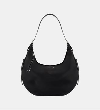 Sac à main demi-lune cuir grainé M ALLANE - Ikks - Noir