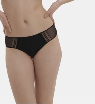 Shorty Olympe résille et dentelles - Simone Pérèle - Noir