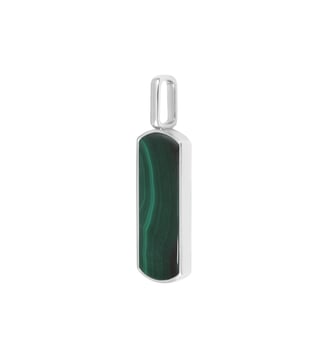 Pendentif Homme Argenté PEARVR0147-000 - Louis Pion - Argenté et vert vif