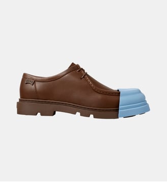 Derbies Junction cuir - Camper - Marron moyen foncé