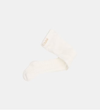 Collants siglés - Chloe Kids - Craie