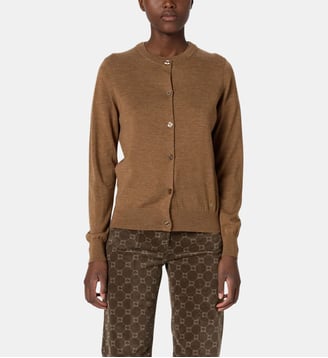 Gilet en laine mérinos fine - ESTELLE - Gerard Darel - Camel
