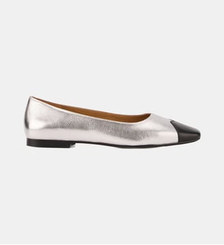 Ballerines Elisa Cuir Métallisé - Bons Baisers - Silver