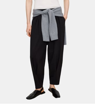 Pantalon jogger plissé avec modal - Adolfo Dominguez - Noir