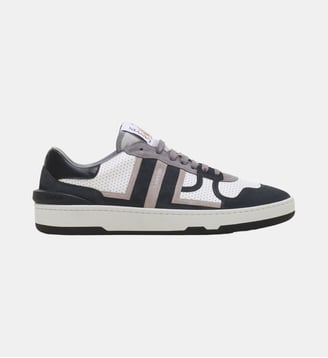 Sneakers Clay En Cuir Perforé Et Suède - Lanvin - Noir