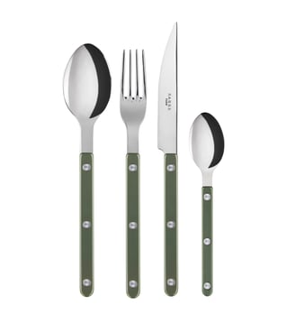 Ménagère 24 pièces, - Sabre - Vert foncé