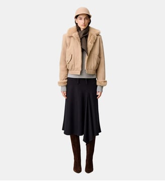 Parka courte nylon réversible - Claudie Pierlot - Beige