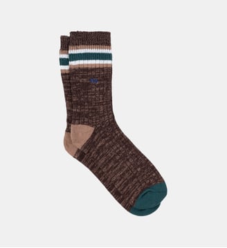 Chaussettes en coton épais club - Billybelt - Marron et vert