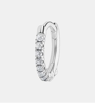 Créole unique Pierres blanches argent - Thomas Sabo - Argent