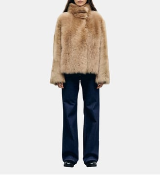 Peau lainée courte à poils longs - FAYE - Gerard Darel - Camel
