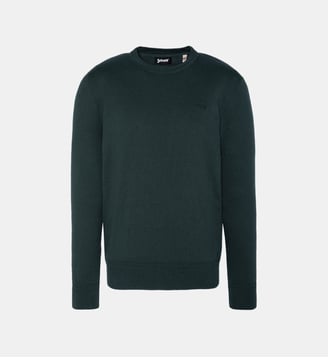 Pull col rond en maille fine - Schott - Vert