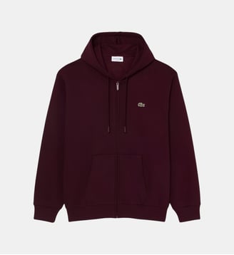 Sweatshirt à capuche molleton - Lacoste - Marron oxalis