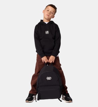 Sweat à capuche - Hugo Kids - Black