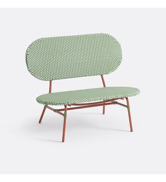 Banc de jardin métal acier et résine tressée La Redoute Interieurs