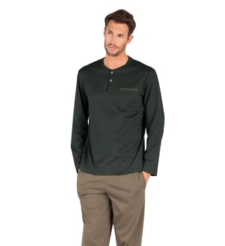 Pyjama long col T ÉDITION GOLD - Eminence - Gris