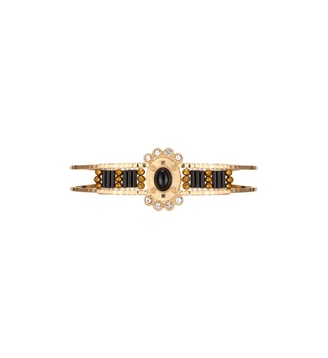 Bracelet ajustable avec perles BRILLANT - Hipanema - Noir