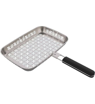 Poêle grill a barbecue rectangulaire - Best Of Tv - Gris
