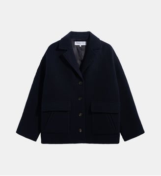 Manteau court en laine vierge - ALON - Gerard Darel - Marine