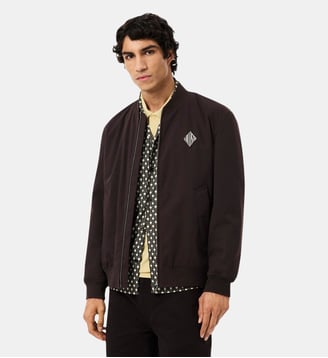 Bomber déperlant badge rétro - Lacoste - Marron