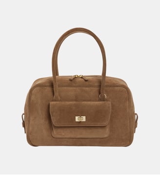 Sac EZMEH en suède - Sandro - Taupe