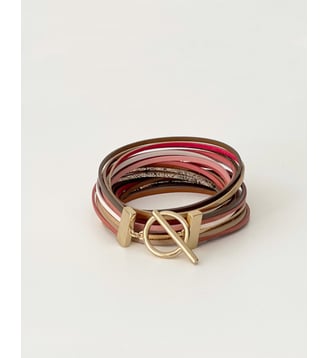 bracelet cuirs Starsky Let It Be - Flowers for Zoe - Rose