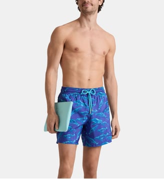 Maillot de bain ultra-léger et pliable Sparkling Whales - Vilebrequin - Bordeaux