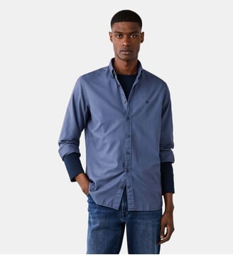 Chemise Coupe Ajustée Teinte En Pièce En Oxford Hackett London