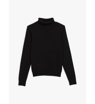 pull Eddy noir à col roulé - Agnès b. - Noir